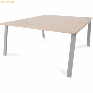 Rocada Mehrfacharbeitstisch Blanca BxTxH 160x163x73cm Gestell grau Pla Rocada Mehrfacharbeitstisch Blanca BxTxH 160x163x73cm Gestell grau Pla von Rocada