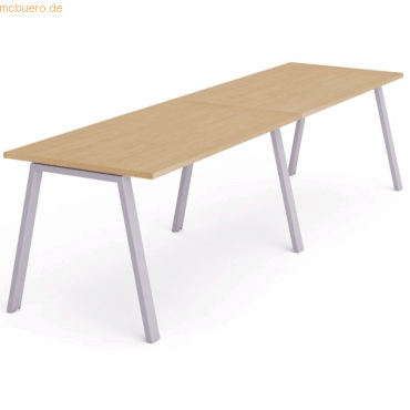 Rocada Mehrfacharbeitstisch Blanca BxTxH 320x80x73cm Gestell grau Plat Rocada Mehrfacharbeitstisch Blanca BxTxH 320x80x73cm Gestell grau Plat von Rocada
