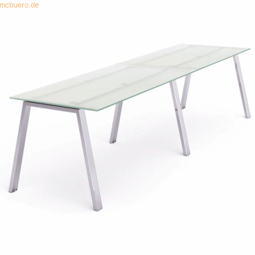 Rocada Mehrfacharbeitstisch Blanca BxTxH 320x80x73cm Gestell verchromt Rocada Mehrfacharbeitstisch Blanca BxTxH 320x80x73cm Gestell verchromt von Rocada