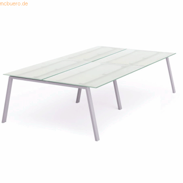 Rocada Mehrfacharbeitstisch Blanca BxTxH 360x163x73cm Gestell grau Pla Rocada Mehrfacharbeitstisch Blanca BxTxH 360x163x73cm Gestell grau Pla von Rocada