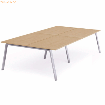 Rocada Mehrfacharbeitstisch Blanca BxTxH 360x163x73cm Gestell verchrom Rocada Mehrfacharbeitstisch Blanca BxTxH 360x163x73cm Gestell verchrom von Rocada