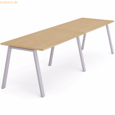 Rocada Mehrfacharbeitstisch Blanca BxTxH 360x80x73cm Gestell grau Plat Rocada Mehrfacharbeitstisch Blanca BxTxH 360x80x73cm Gestell grau Plat von Rocada
