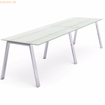Rocada Mehrfacharbeitstisch Blanca BxTxH 360x80x73cm Gestell verchromt Rocada Mehrfacharbeitstisch Blanca BxTxH 360x80x73cm Gestell verchromt von Rocada