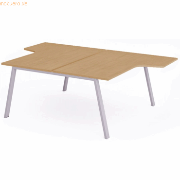 Rocada Mehrfacharbeitstisch Blanca L-Form BxTxH 160x163x240x73cm Geste Rocada Mehrfacharbeitstisch Blanca L-Form BxTxH 160x163x240x73cm Geste von Rocada