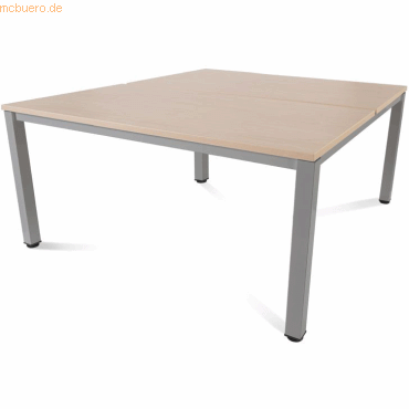 Rocada Mehrfacharbeitstisch Executive BxTxH 160x163x73cm Gestell grau Rocada Mehrfacharbeitstisch Executive BxTxH 160x163x73cm Gestell grau von Rocada
