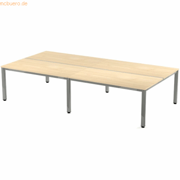 Rocada Mehrfacharbeitstisch Executive BxTxH 320x163x73cm Gestell verch Rocada Mehrfacharbeitstisch Executive BxTxH 320x163x73cm Gestell verch von Rocada