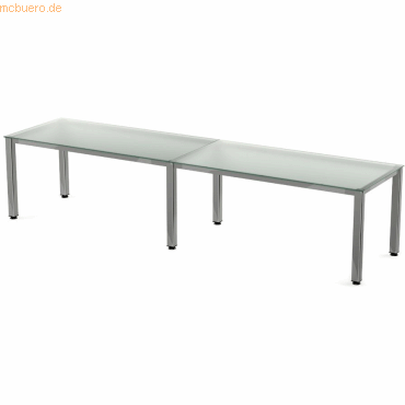 Rocada Mehrfacharbeitstisch Executive BxTxH 320x80x73cm Gestell verchr von Rocada