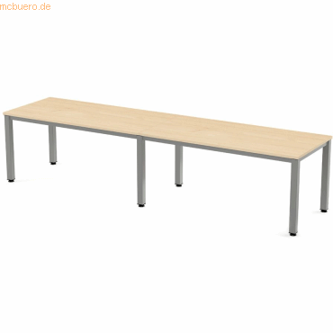 Rocada Mehrfacharbeitstisch Executive BxTxH 360x80x73cm Gestell grau P von Rocada