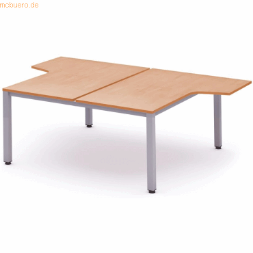 Rocada Mehrfacharbeitstisch Executive L-Form BxTxH 160x163x240x73cm Ge Rocada Mehrfacharbeitstisch Executive L-Form BxTxH 160x163x240x73cm Ge von Rocada