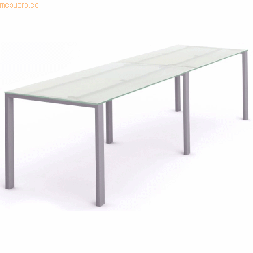 Rocada Mehrfacharbeitstisch Total BxTxH 360x80x73cm Gestell grau Platt von Rocada