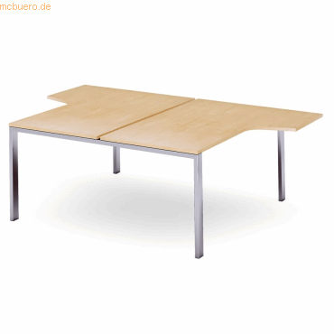 Rocada Mehrfacharbeitstisch Total L-Form BxTxH 160x163/220x73cm Gestel von Rocada