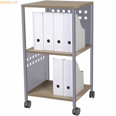 Rocada Mehrzwecktrolley BxTxH 45x45x86cm buche/silber von Rocada