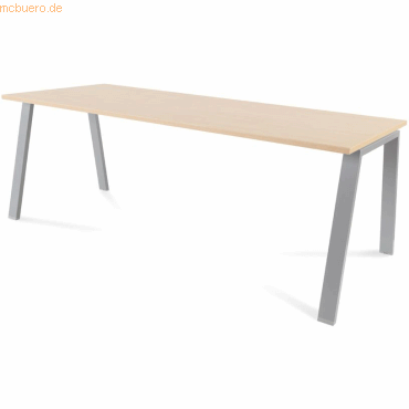 Rocada Schreibtisch Blanca BxTxH 200x80x73cm Gestell grau Platte Melam Rocada Schreibtisch Blanca BxTxH 200x80x73cm Gestell grau Platte Melam von Rocada