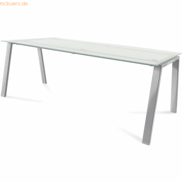 Rocada Schreibtisch Blanca BxTxH 200x80x73cm Gestell verchromt Platte von Rocada