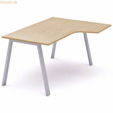 Rocada Schreibtisch Blanca L-Form rechts BxTxH 160x120x73cm Gestell gr Rocada Schreibtisch Blanca L-Form rechts BxTxH 160x120x73cm Gestell gr von Rocada