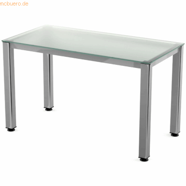 Rocada Schreibtisch Executive BxTxH 120x60x73cm Gestell verchromt Plat von Rocada