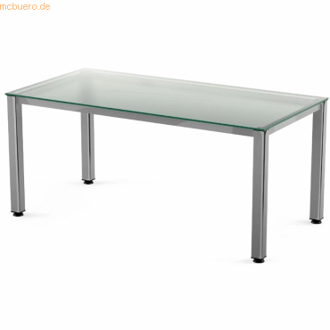 Rocada Schreibtisch Executive BxTxH 120x80x73cm Gestell verchromt Plat von Rocada