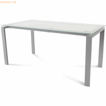Rocada Schreibtisch Total BxTxH 160x80x73cm Gestell grau Platte Glas s Rocada Schreibtisch Total BxTxH 160x80x73cm Gestell grau Platte Glas s von Rocada