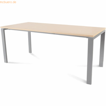 Rocada Schreibtisch Total BxTxH 180x80x73cm Gestell grau Platte Melami von Rocada