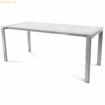 Rocada Schreibtisch Total BxTxH 180x80x73cm Gestell verchromt Platte G von Rocada