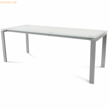 Rocada Schreibtisch Total BxTxH 200x80x73cm Gestell grau Platte Glas s Rocada Schreibtisch Total BxTxH 200x80x73cm Gestell grau Platte Glas s von Rocada