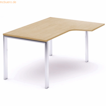 Rocada Schreibtisch Total L-Form rechts BxTxH 160x120x73cm Gestell ver von Rocada