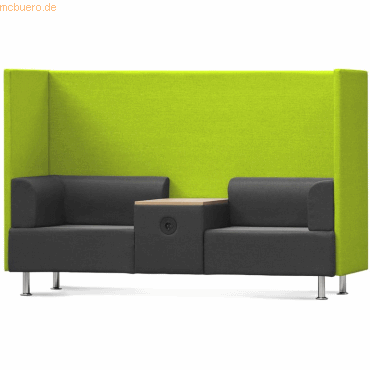 Rocada Sitzsofa Be Soft Doppelsitz + Tisch grau/grün von Rocada