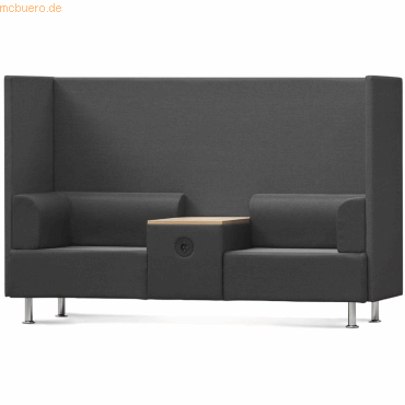 Rocada Sitzsofa Be Soft Doppelsitz + Tisch grau/schwarz von Rocada