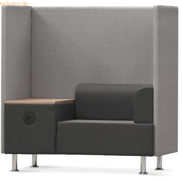 Rocada Sitzsofa Soft Einzelsitz + Tisch grau von Rocada