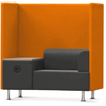 Rocada Sitzsofa Soft Einzelsitz + Tisch orange/grau von Rocada