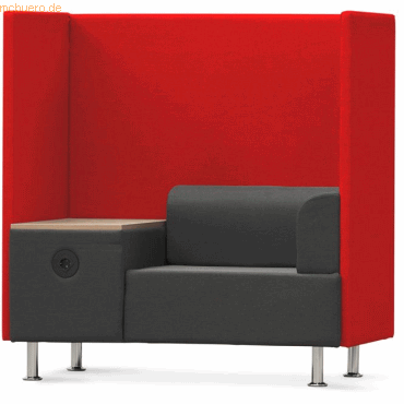 Rocada Sitzsofa Soft Einzelsitz + Tisch rot/grau von Rocada