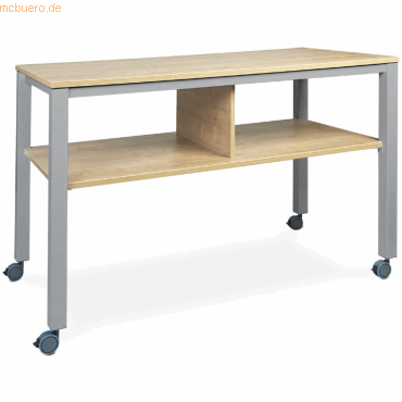 Rocada Stehtisch Executive BxTxH 160x80x100cm Gestell grau Platte Mela von Rocada