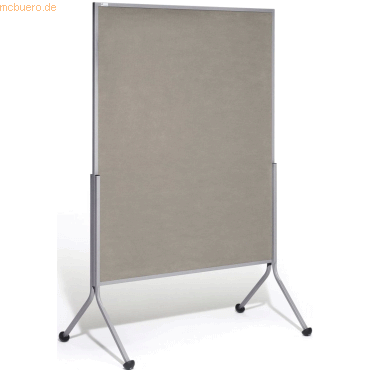 Rocada Stellwandtafel beidseitig Textil 116x195x68cm grau von Rocada