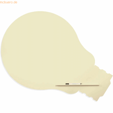 Rocada Symbol-Tafel Skinshape Glühbirne lackiert 100x150cm RAL 1013 pe von Rocada