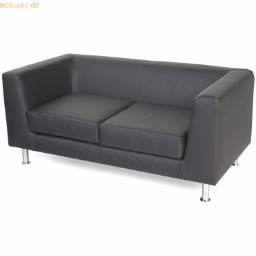 Rocada Wartezimmer-Sofa 2-Sitzer Kunstleder schwarz von Rocada