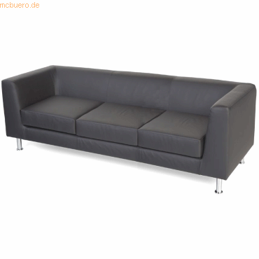 Rocada Wartezimmer-Sofa 3-Sitzer Kunstleder schwarz von Rocada