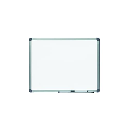 Rocada | Weiße Magnettafel | 60 x 45 cm | robuster Aluminiumrahmen, leicht trocken abwischbar, Markerablage, Gamma Visualline von Rocada