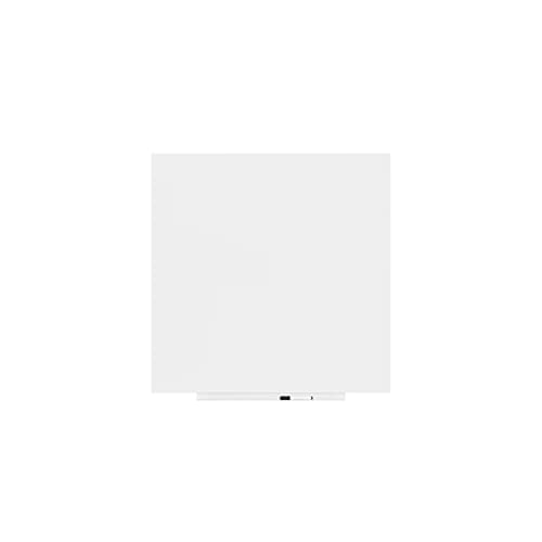 Rocada | Whiteboard Rahmenlos | Trocken Abwischbar und mit Stiftablage | Whiteboard Magnetisch | PRO version - PE beschichtet | 100 x100 cm, Weiß von Rocada