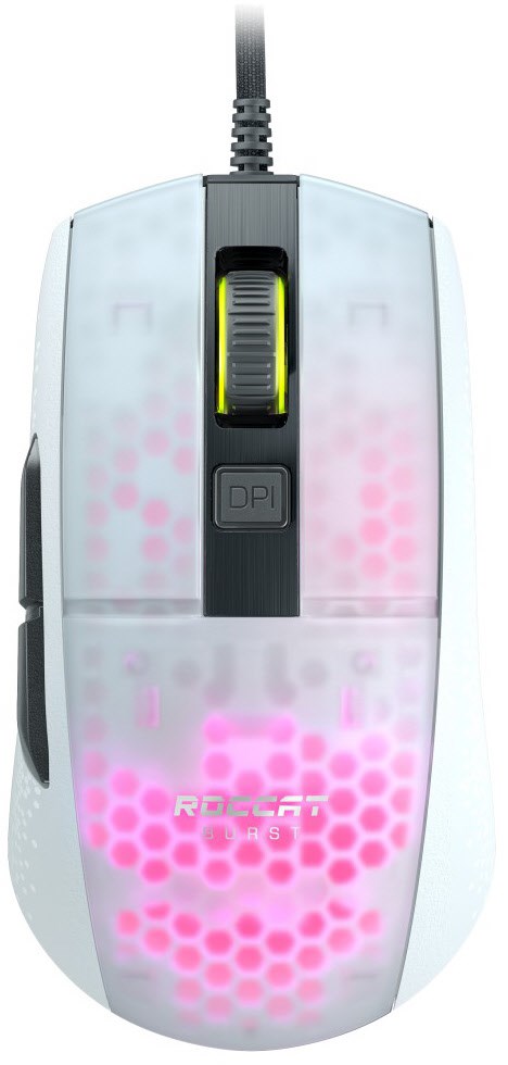 Burst Pro schnurgebundene Maus weiß von Roccat