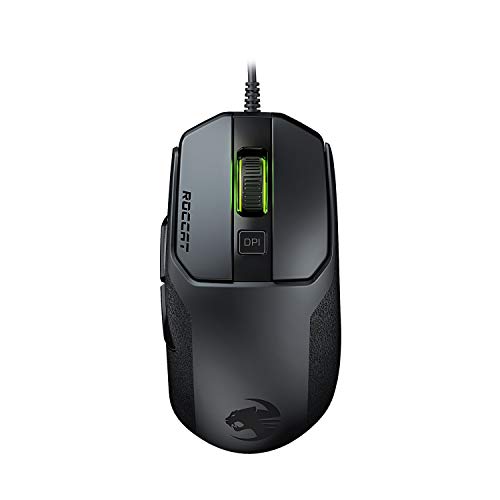 Roccat Kain 100 AIMO RGB Gaming Maus ohne Mauspad (8.500 Dpi Pro-Optic R8, 89G leicht, Titan Click Technologie), schwarz von Roccat