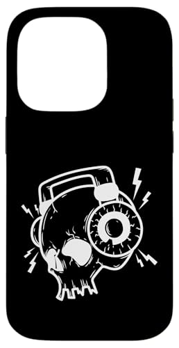 Kopfh rer mit Musik Kopfhörer Hülle für iPhone 14 Pro von Rock Music Style Genre Punk Rock'n Roll Baroque