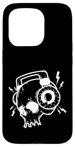 Kopfh rer mit Musik Kopfhörer Hülle für iPhone 15 Pro von Rock Music Style Genre Punk Rock'n Roll Baroque