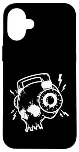 Kopfh rer mit Musik Kopfhörer Hülle für iPhone 16 Plus von Rock Music Style Genre Punk Rock'n Roll Baroque