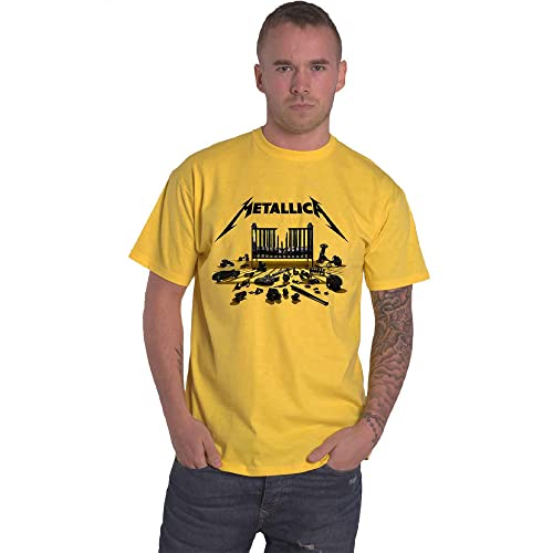 Metallica T Shirt M72 Seasons Simplified Cover Nue offiziell Unisex Gelb L von Rock Off officially licensed products