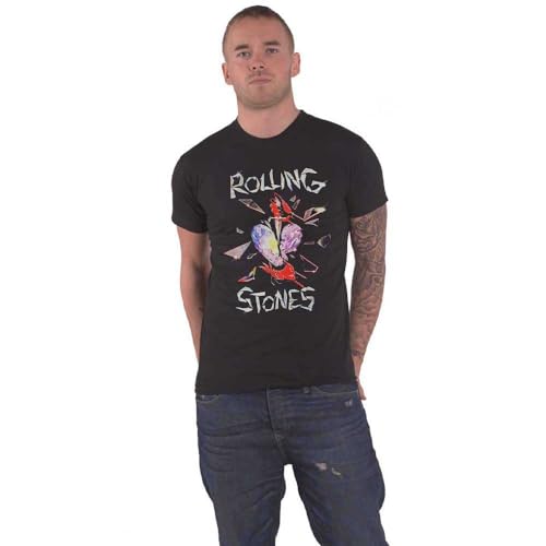 The Rolling Stones T Shirt Hackney Diamonds Heart Logo Nue offiziell Unisex L von Rock Off officially licensed products