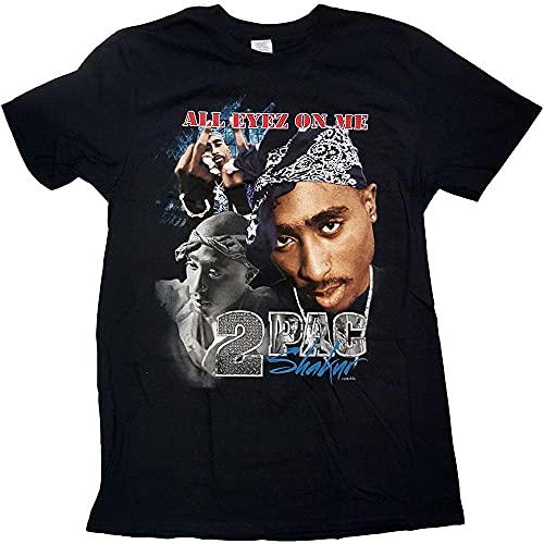 Tupac 2pac T Shirt All Eyez Homage Logo Nue offiziell Herren Schwarz L von Rock Off officially licensed products