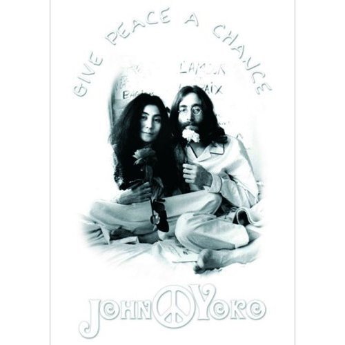 Rock Off - Postkarte: John Lennon - Give Peace A Chance (10,5 cm x 15 cm, Schwarz-Wei, Frieden) von John Lennon