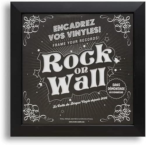 Cadre pour disque vinyle avec plexiglass anti-reflet BLACK [Vinyl LP] von Rock on Wall