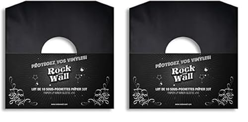 Papiertasche, 33T, schwarz, 10 Stück (Packung mit 2) von Rock on Wall