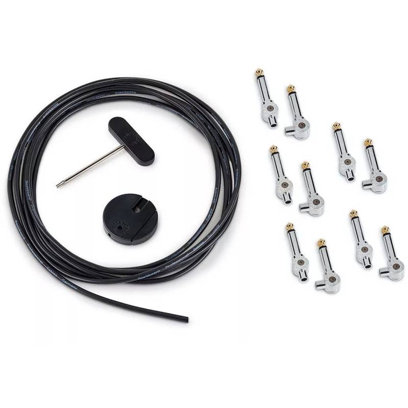 RockBoard PatchWorks Solderless Patch Cable Set (with 10 Chrome-Plated Plugs) von RockBoard